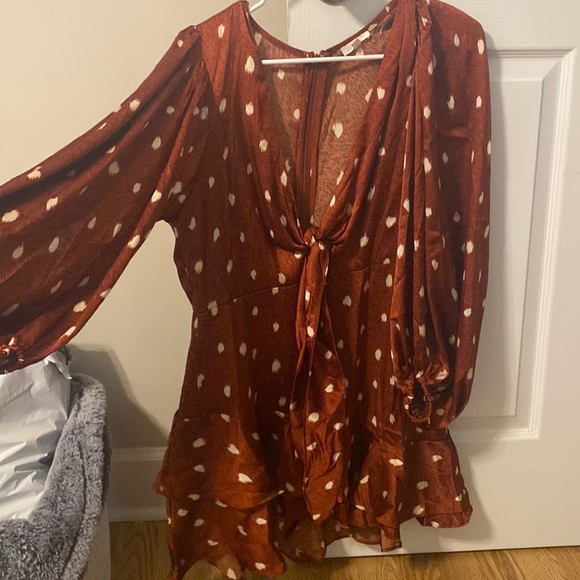 Mini Silk Ruffle dress - Picture 1 of 7